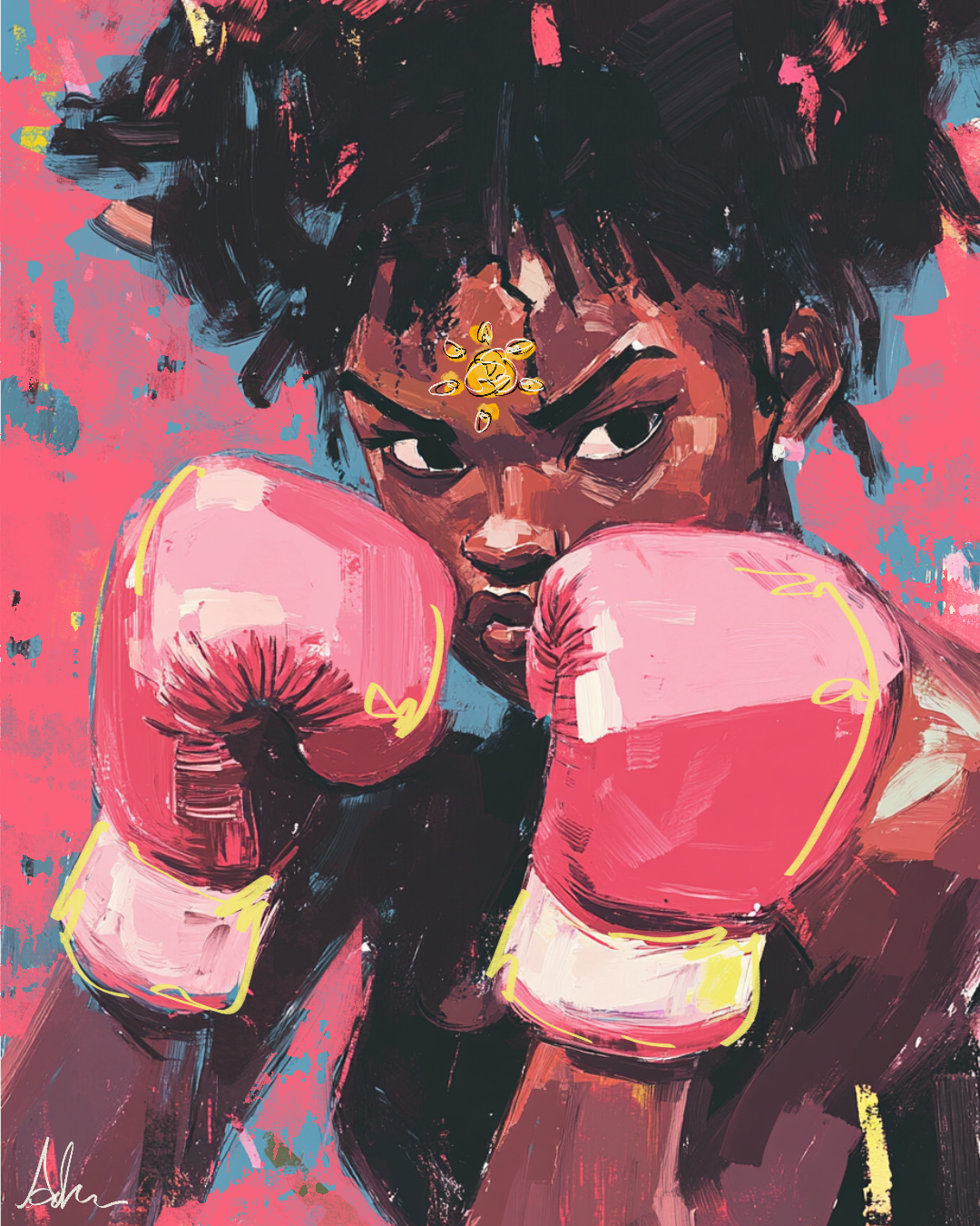 “Guard Up” – Vertical Art Print (Boxing Series)